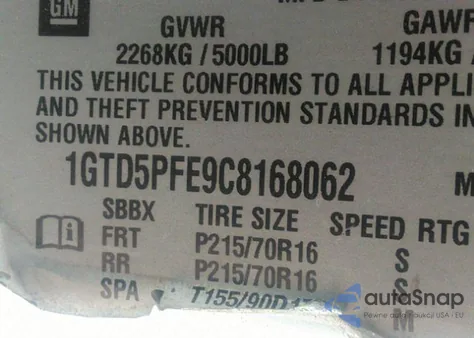 2012 GMC Canyon Sle2 из США, поврежденный, VIN 1GTD5PFE9C8168062